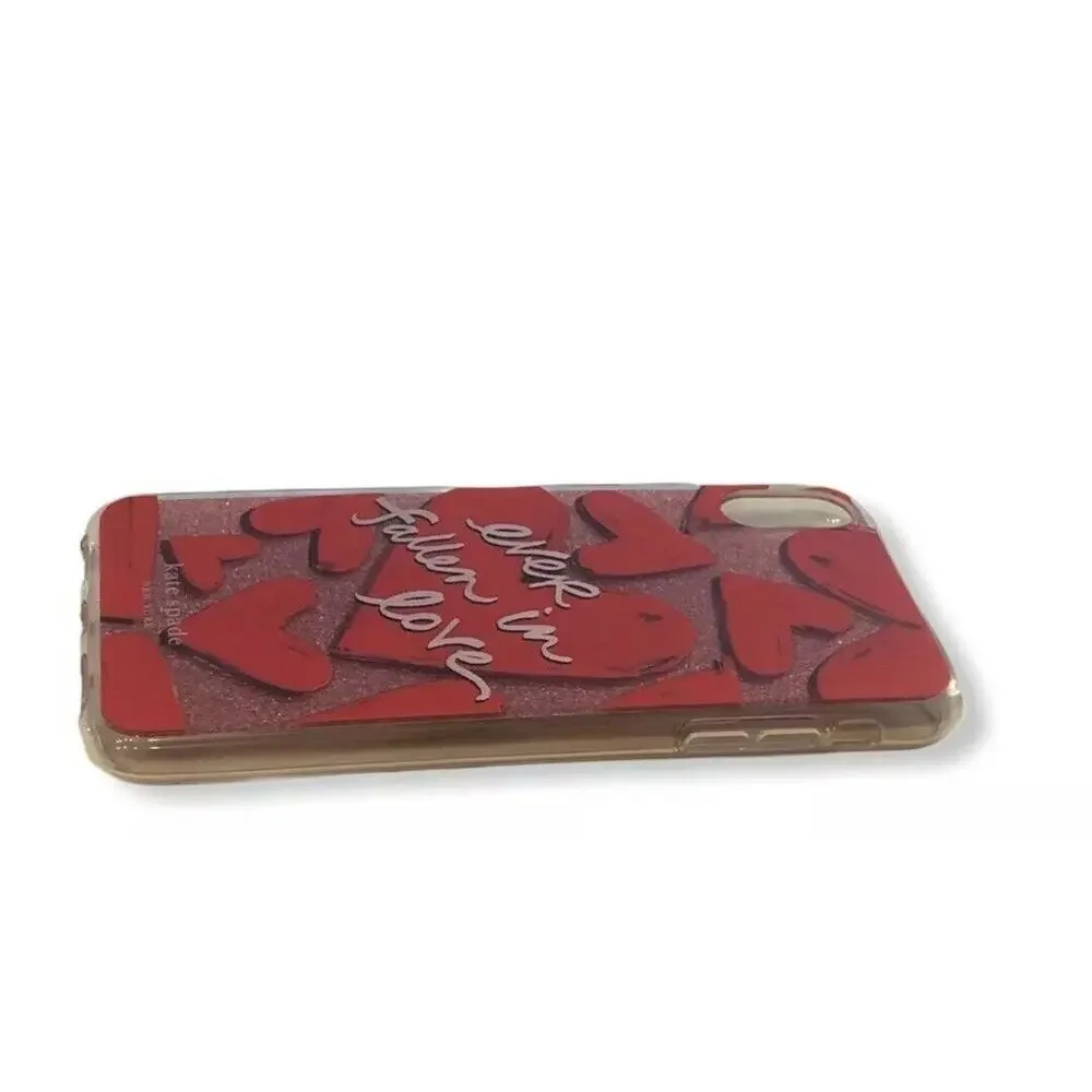 Kate Spade Iphone XS MAX Ever Fallen In Love New Heart printed case